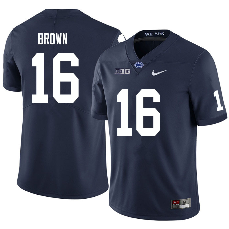 Men #16 Ji'Ayir Brown Penn State Nittany Lions College Football Jerseys Sale-Navy - Click Image to Close